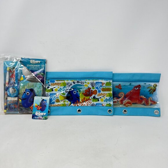 Disney Finding Dory Stationary Set & 2 Pencil Pouches Gift Bundle 2016 - 3 Pcs - Picture 2 of 16